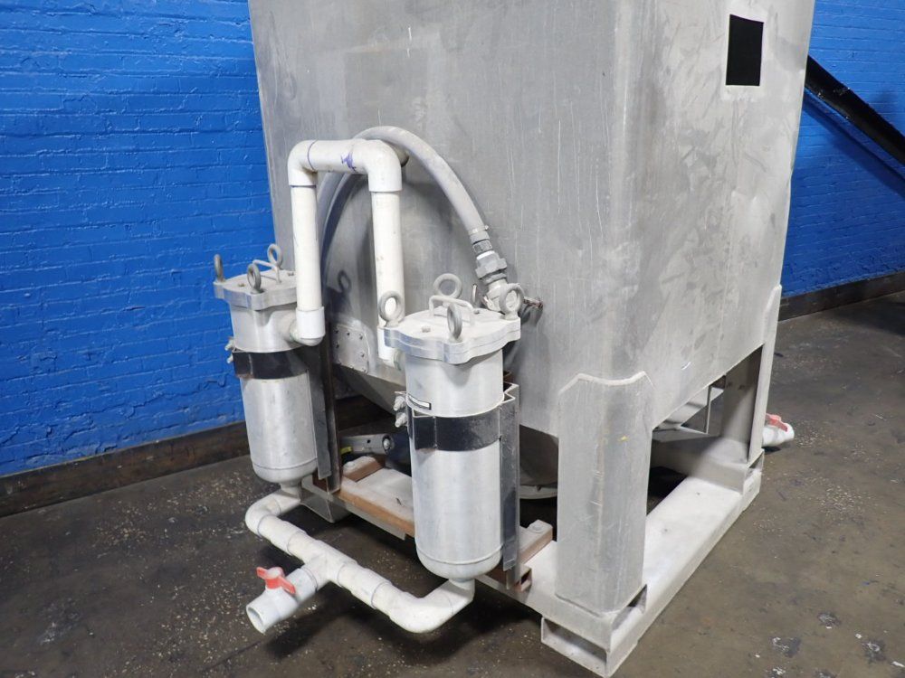 Tote 42" X 46" X 58" Id Aluminum Hopper W/ Filters & Pump