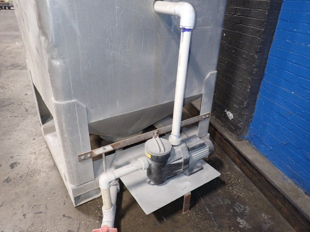 Tote 42" X 46" X 58" Id Aluminum Hopper W/ Filters & Pump