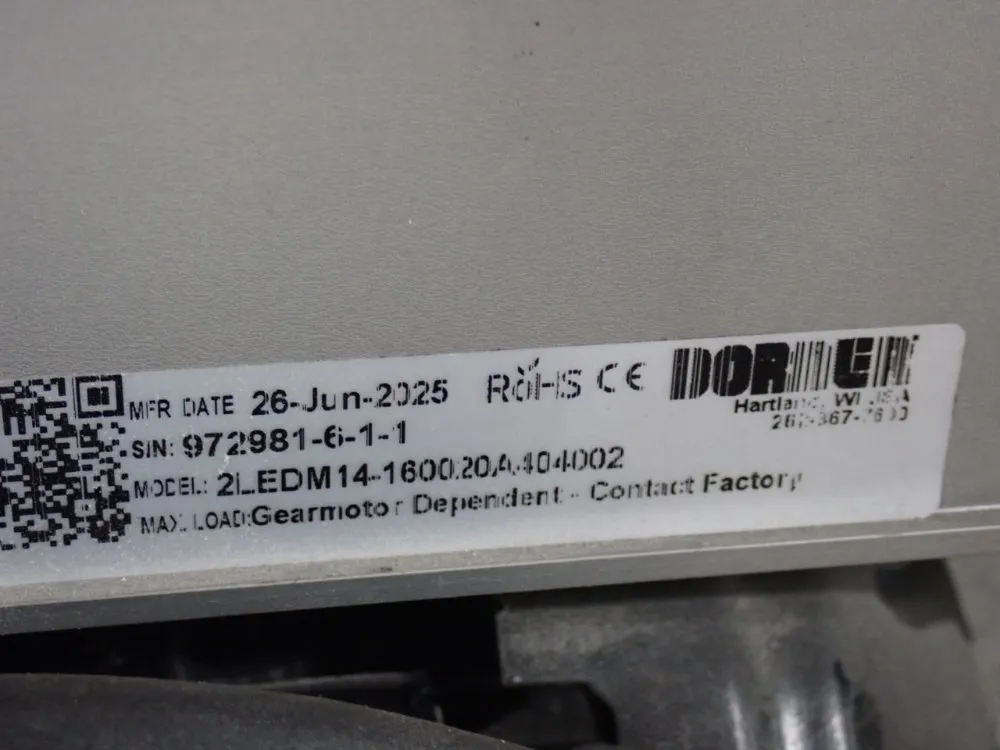 Dorner 14" X 192" Power Belt Conveyor - 2ledm14-160020a404002