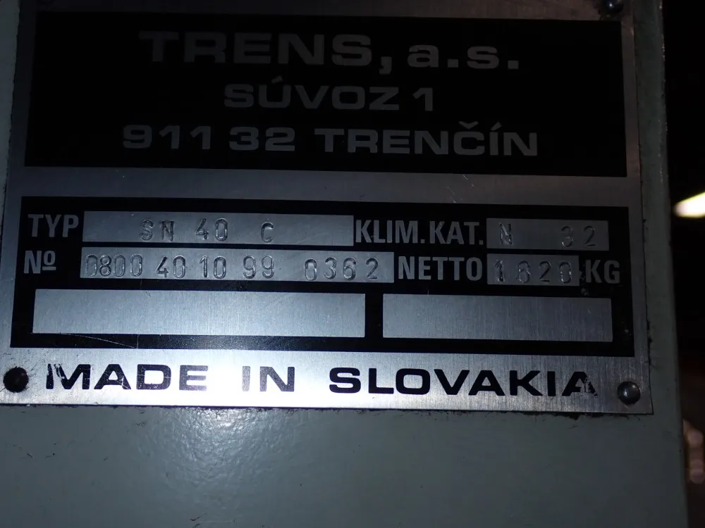 Trens Tos 17" / 22" X 42" Gap Bed Lathe - Sn 40 C