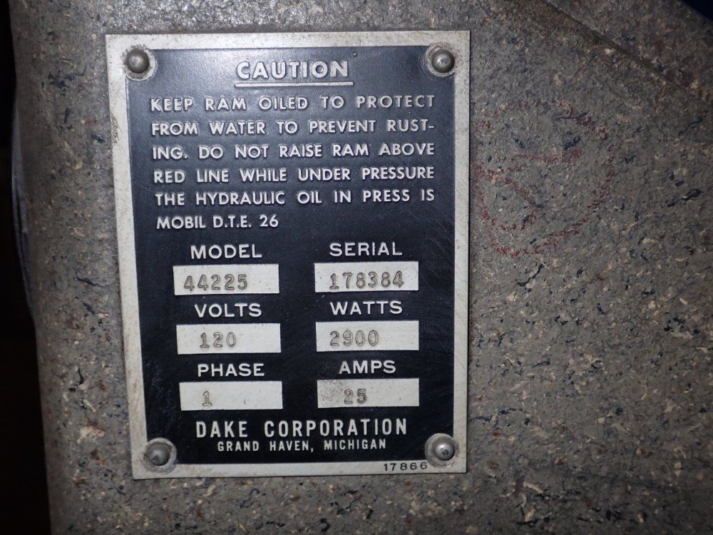 Dake Heated Platen Press - 44225