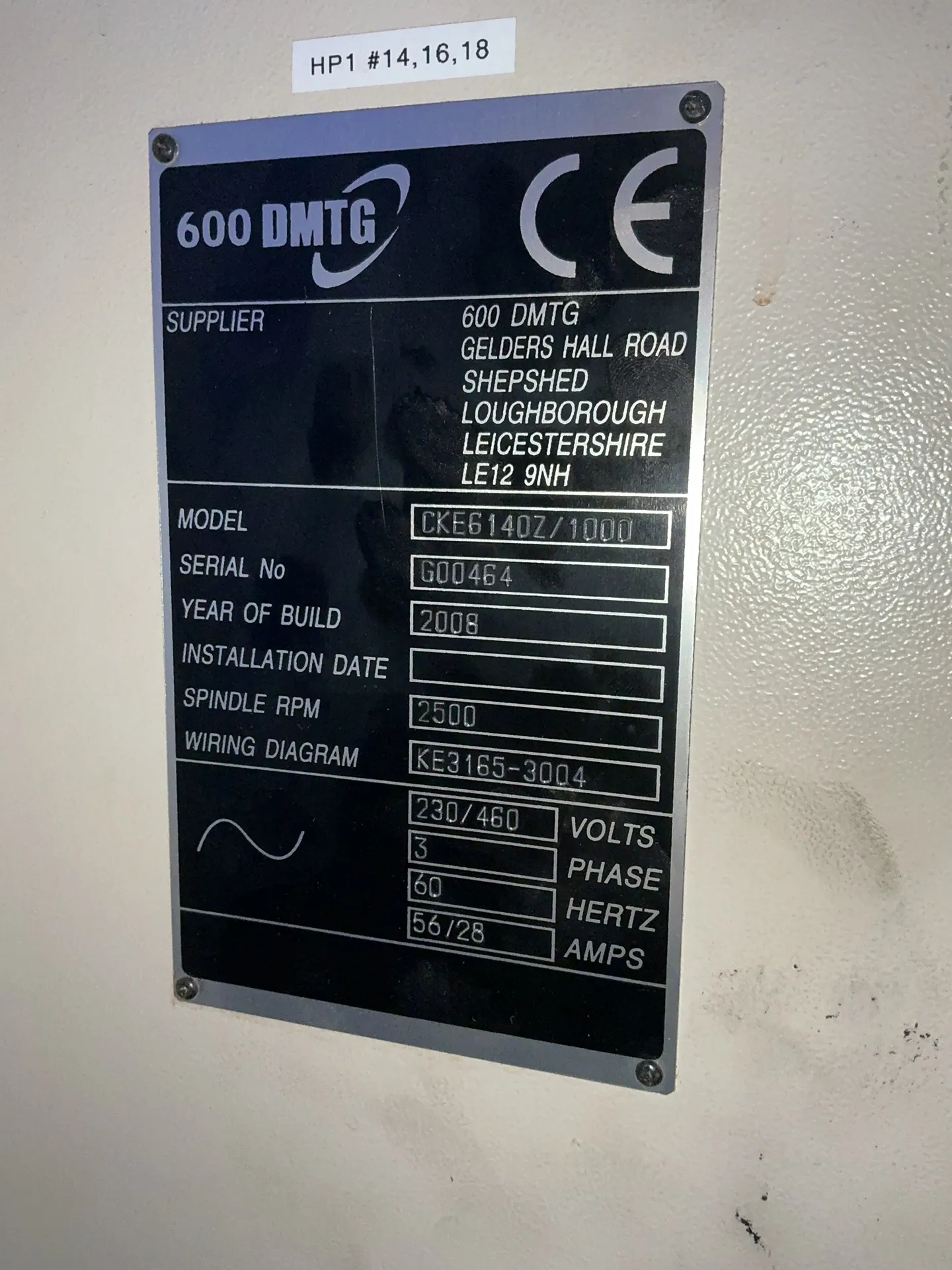 600 Dtmg 16” X 42” Cnc Lathe - Cke6140z/1000
