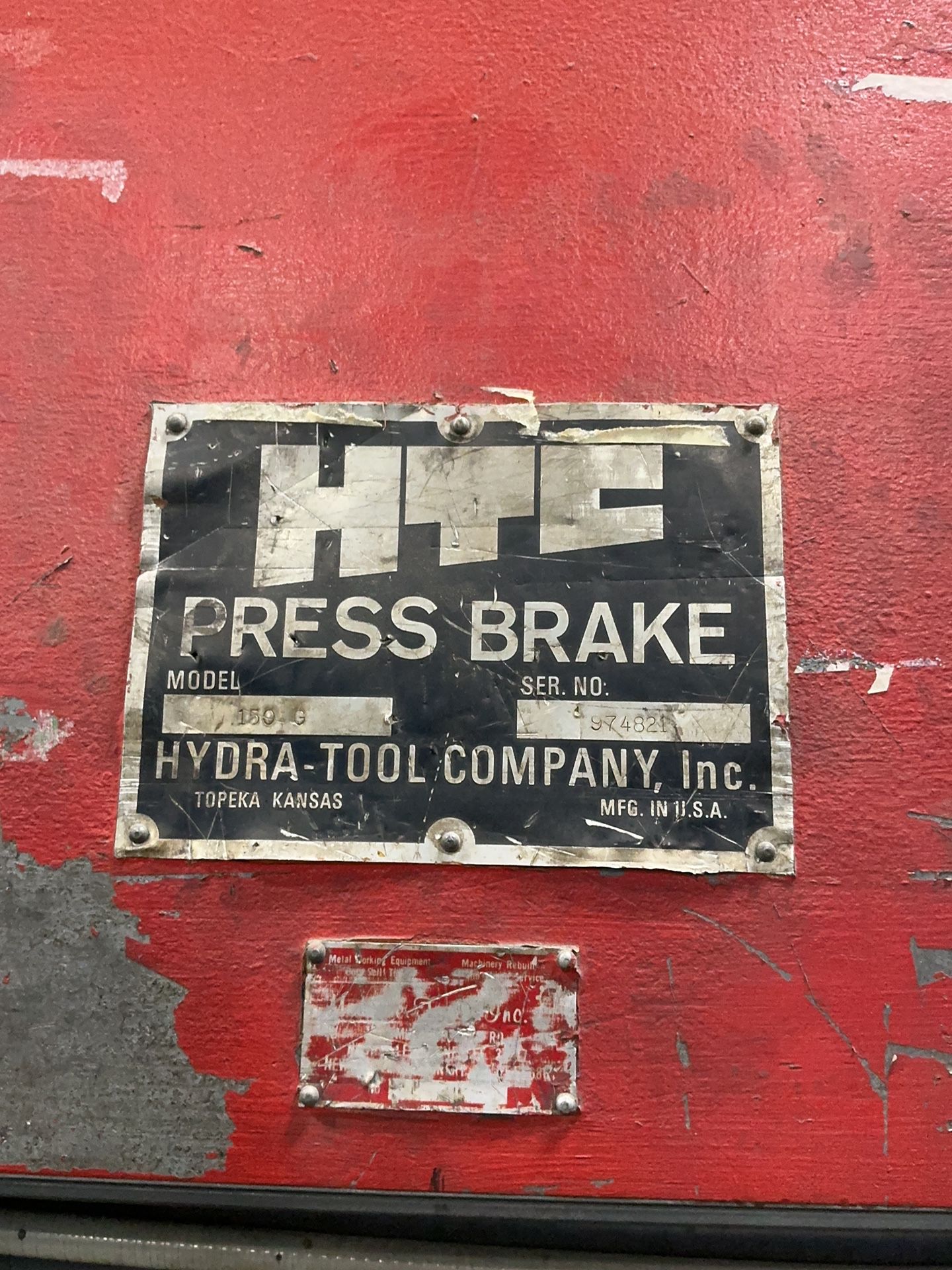 Hydra Tool Company Press Brake - 150 G