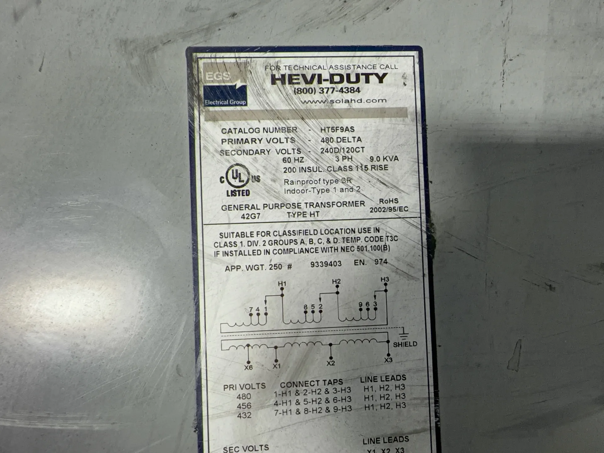 Sola 9 Kva Transformer - Ht5f9as