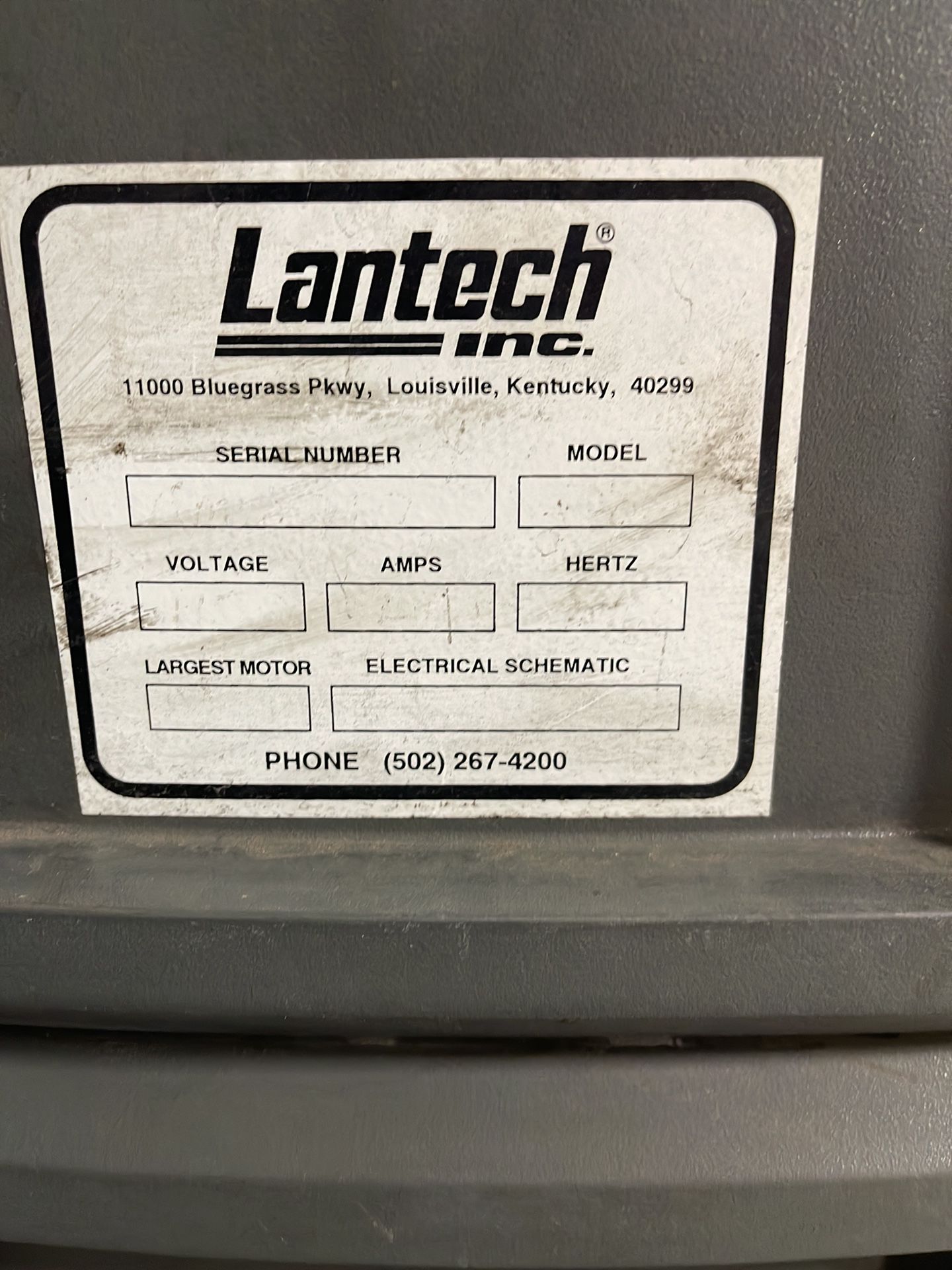 Lantech 65” Diameter Turntable Q-series Semi-automated Stretch Wrapping System