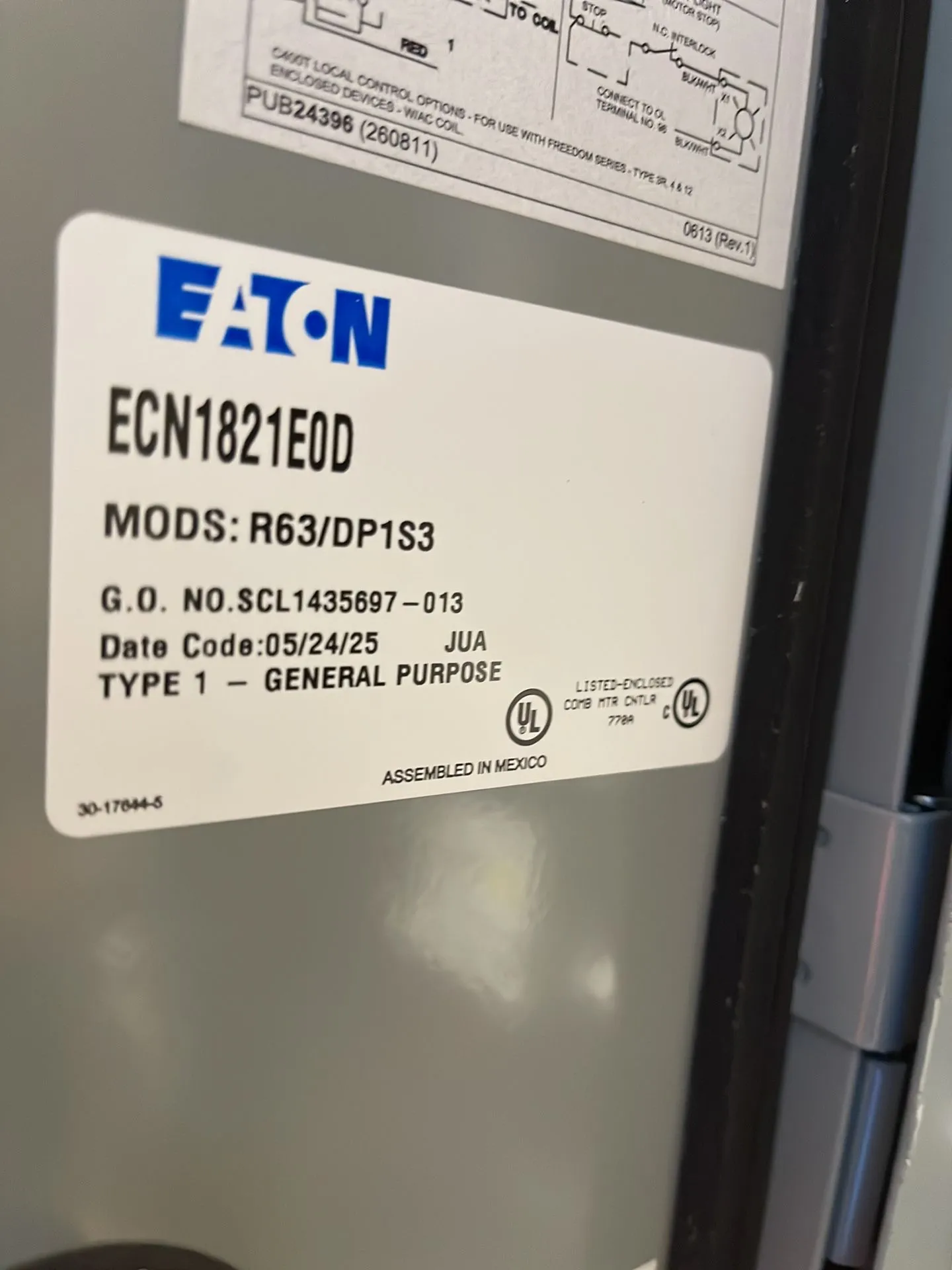 Eaton Freedom Neva Combination Fvnr Starter - Ecn1821e0d