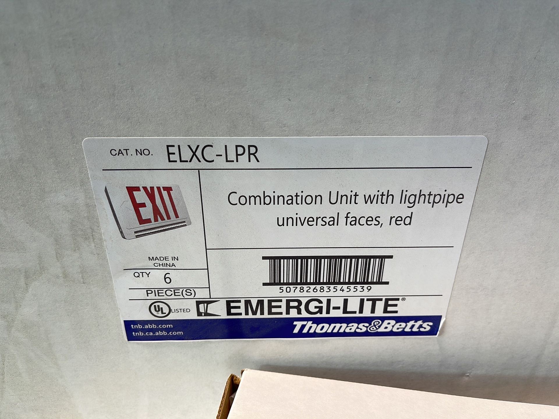 Thomas & Betts Emergi-lite Combination Led Exit Sign And Emergency Light - Elxc-lpr