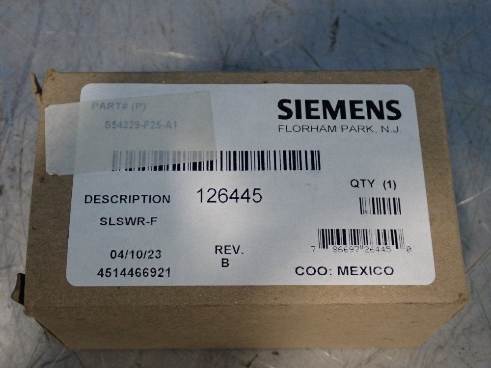 Siemens Fire Alarm - S54329-f25-a1