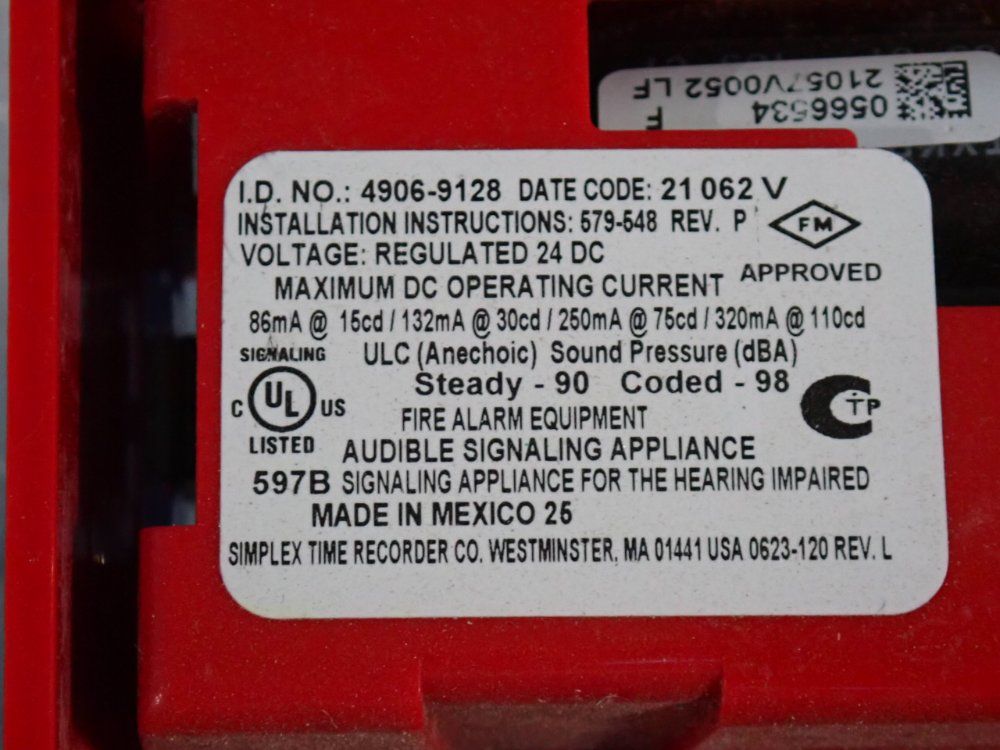 Simplex Fire Alarm - 4906-9128