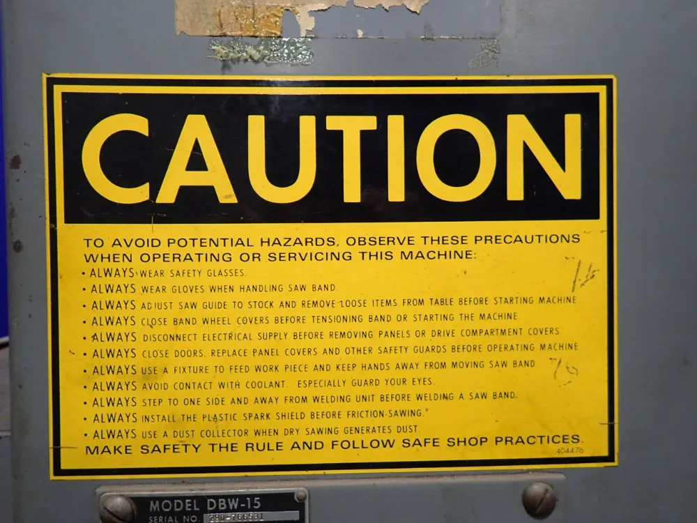 Doall 14" X 20" Vertical Band Saw - 2012-1a