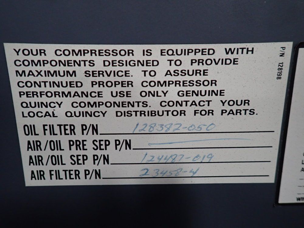 Quincy 50 Hp Rotary Screw Air Compressor - Qsi 235