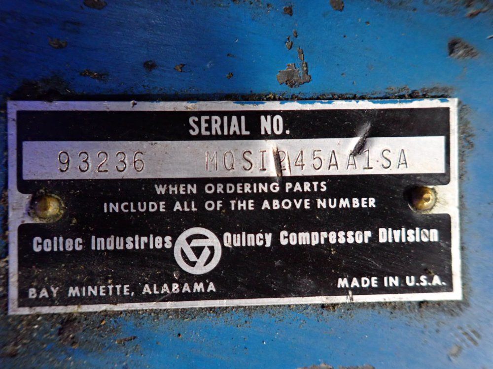 Quincy 50 Hp Rotary Screw Air Compressor - Qsi 235