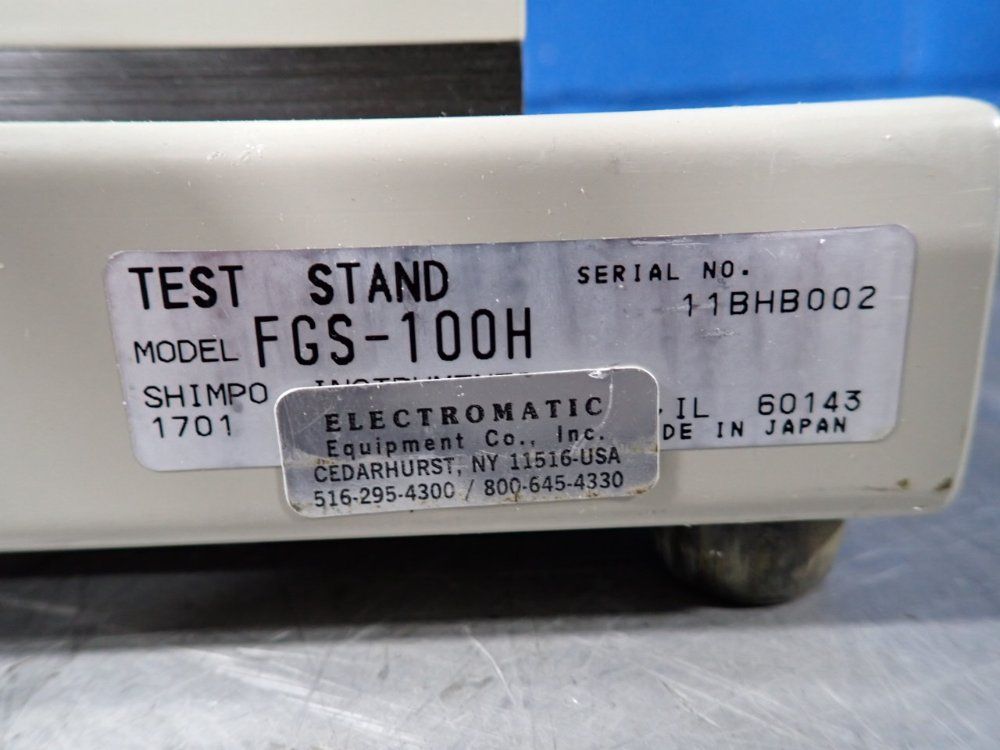 Shimpo 110 Lbs Manual Force Test Stand - Fgs-100h