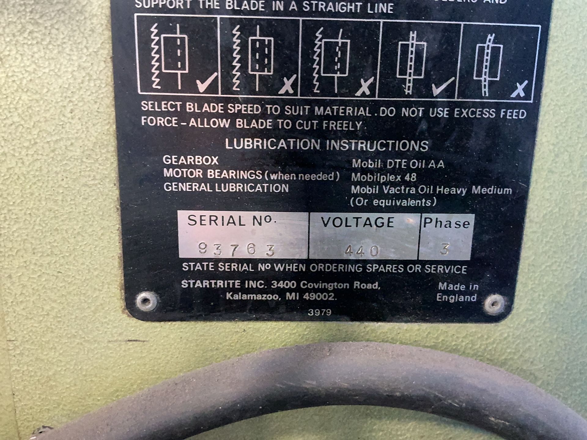 Startrite 21” X 21” Vertical Band Saw - Bro.25
