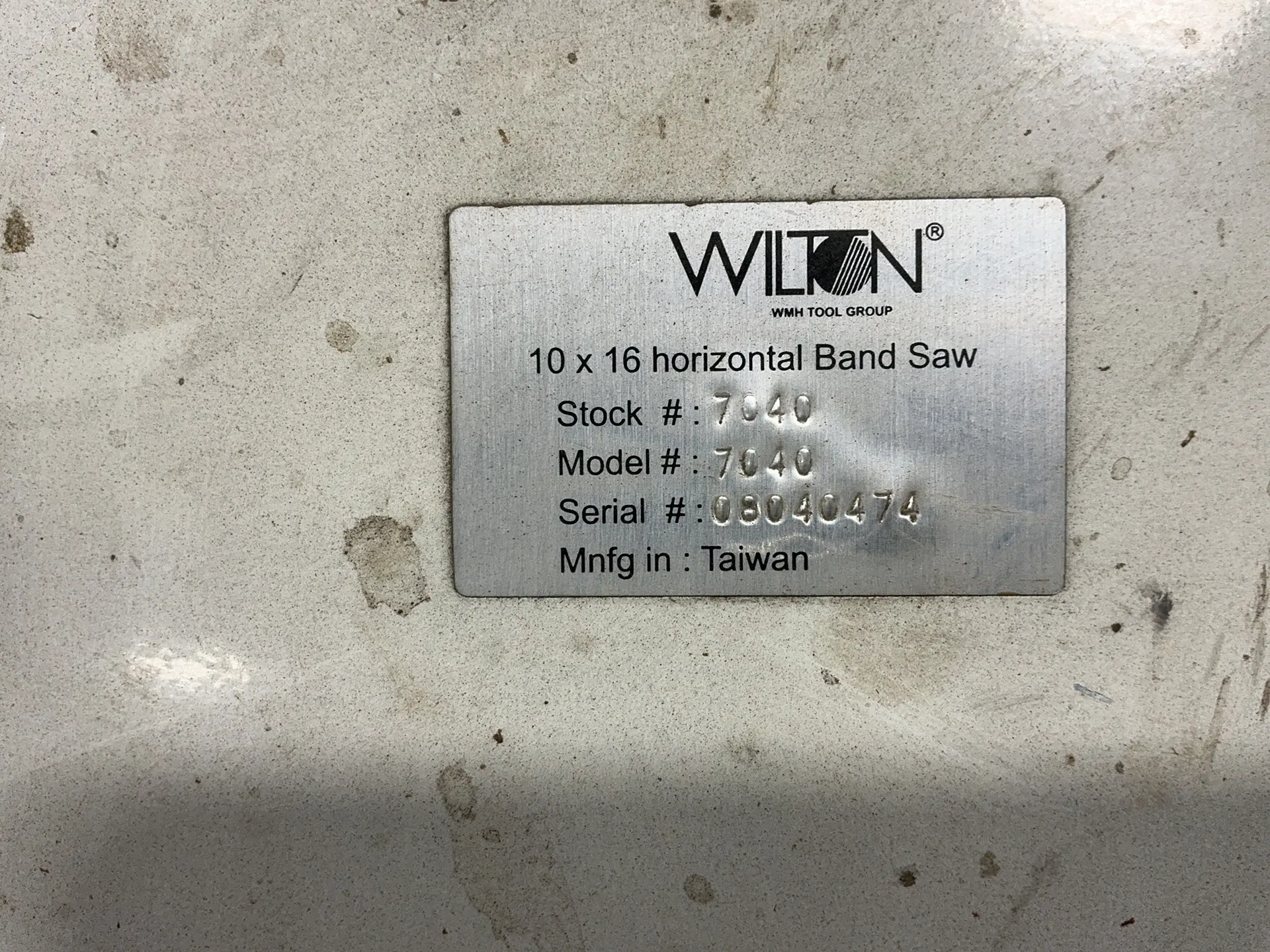 Wilton 10” X 16” Horizontal Band Saw - 7040