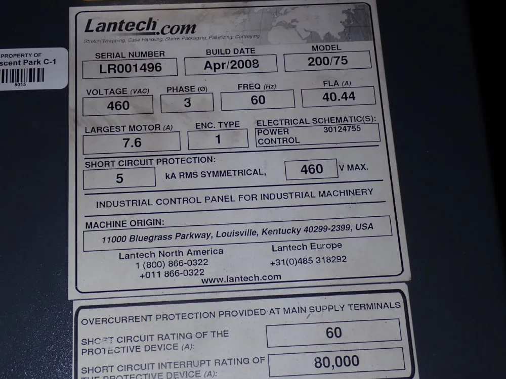 Lantech 75" Rotary Stretch Wrapper - 200/75