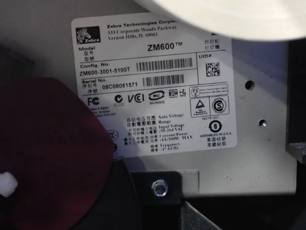 Zebra Label Printer - Zm600