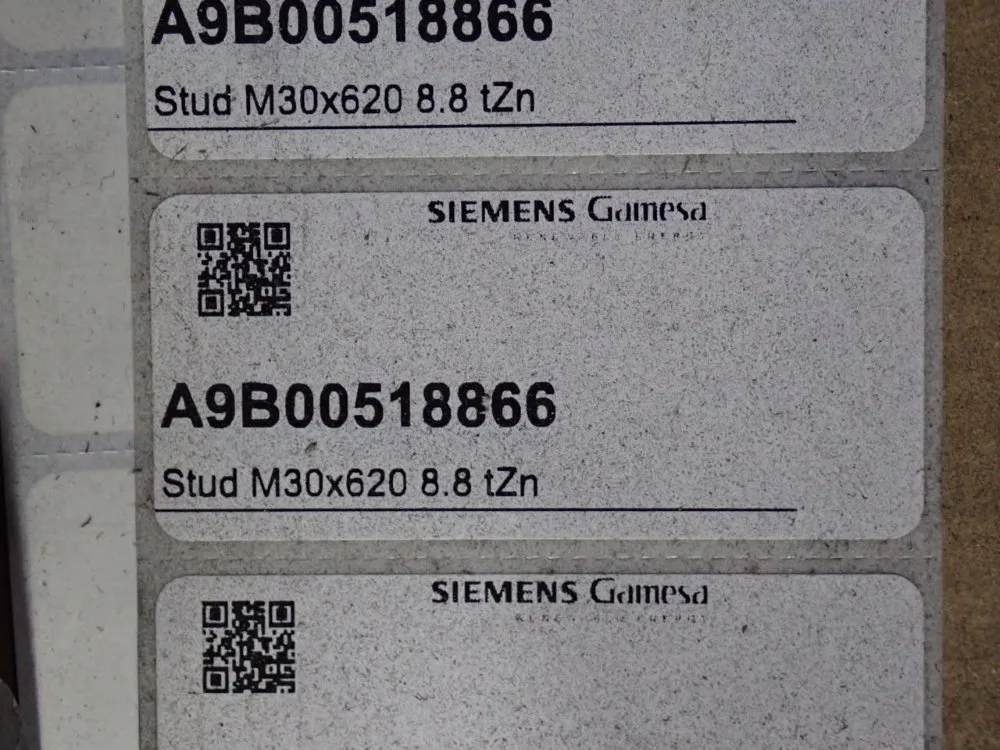Siemens Gamesa 30mm X 620mm Industrial Stud Bolts