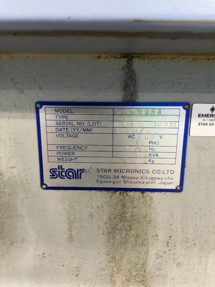 Star Micronics Co Ltd Cnc Lathe - Sr-20r Ii