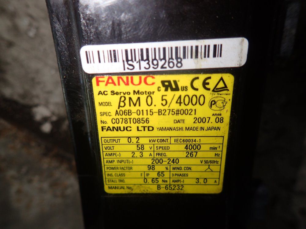 Fanuc Servo Motor - A06b-0115-b275