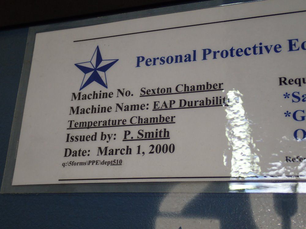 Sexton Eap Durability Temperature Chamber