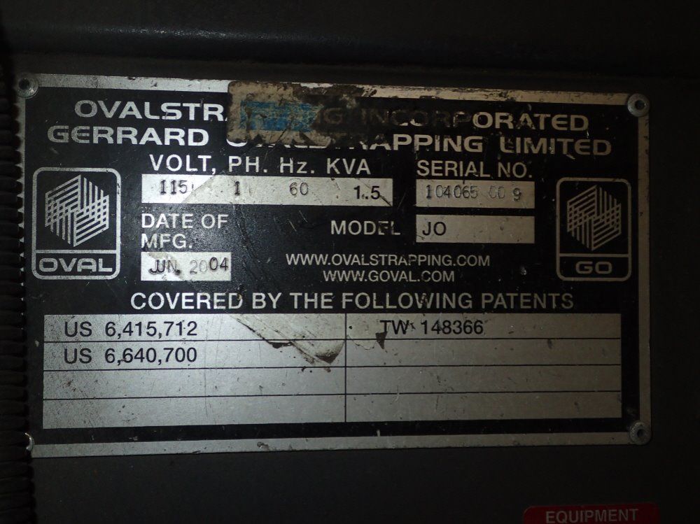 Ovalstrapping Inc Strapping Machine