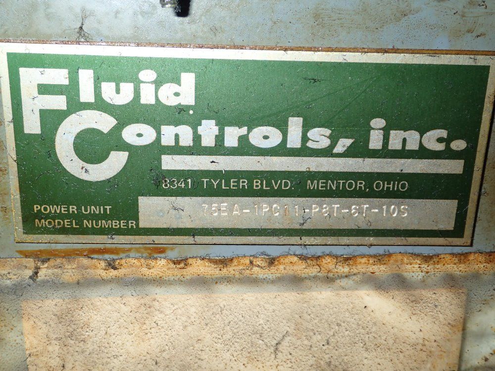 Fluid Controls Hydraulic Unti