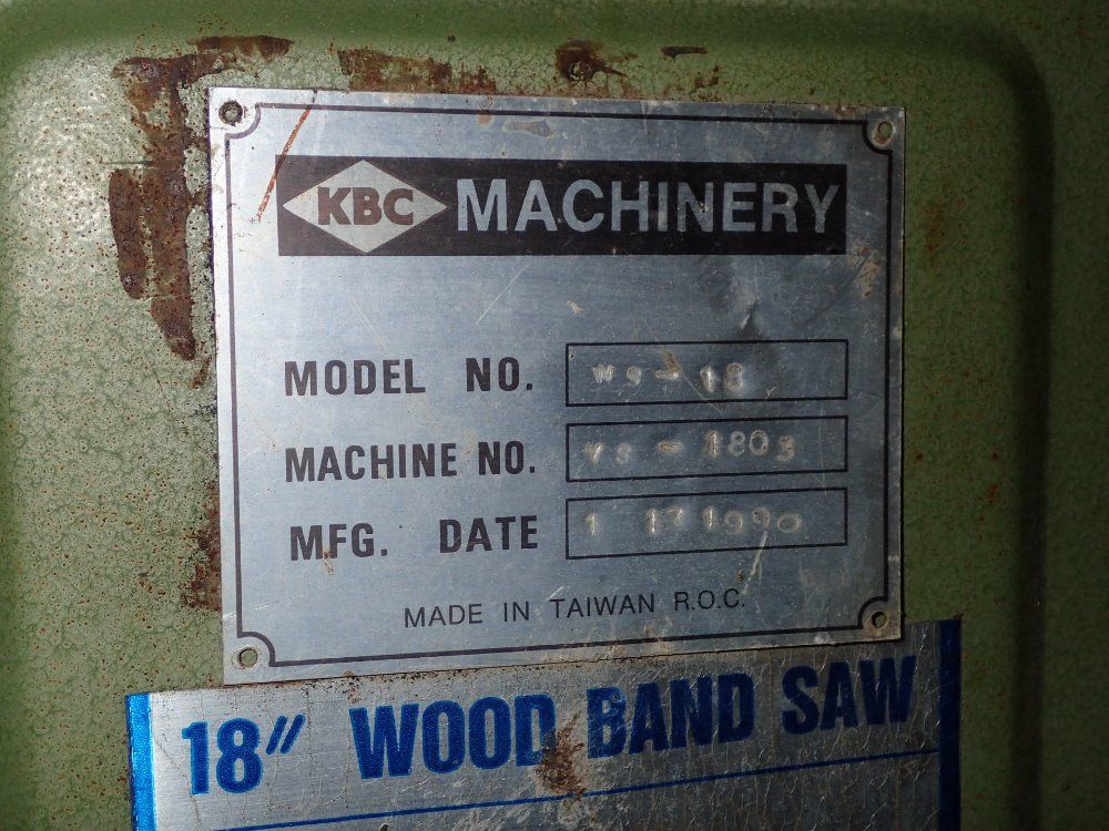 Kbc Machinery Vertical Bandsaw