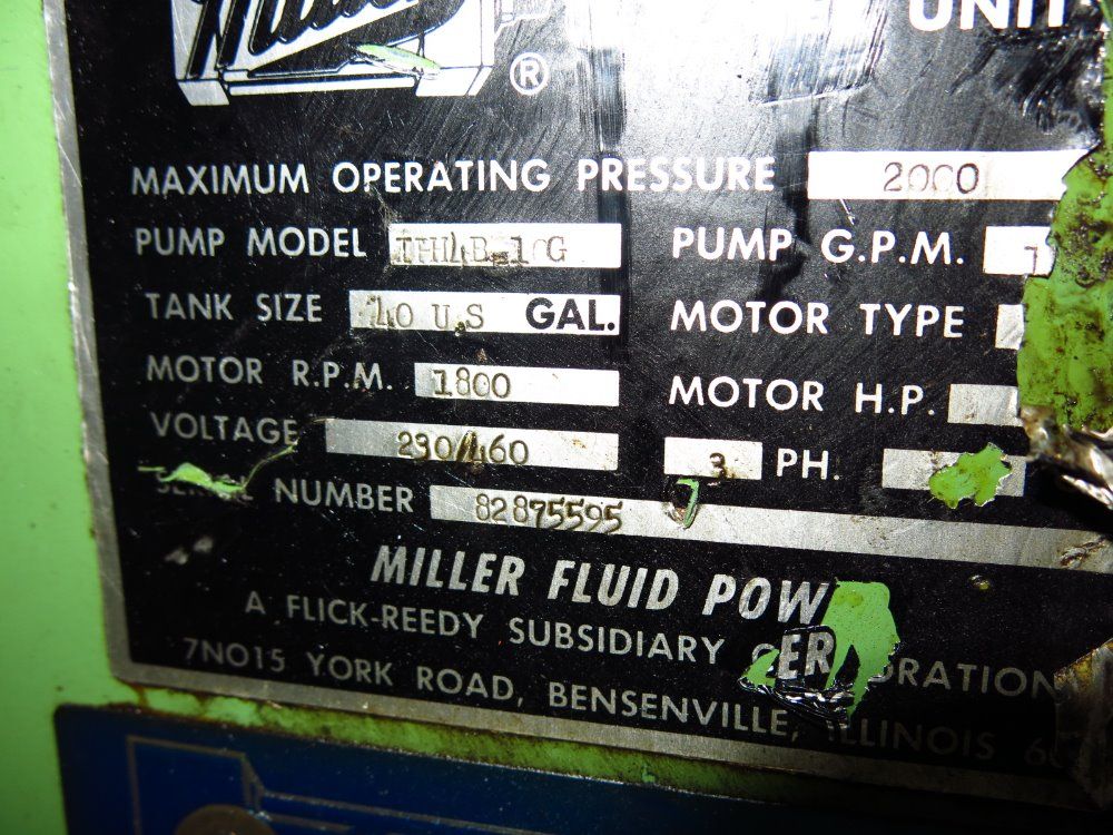 Miller Fluid Hydraulic Unit