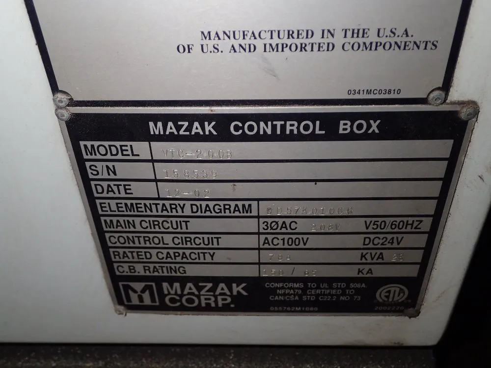 Mazak Cnc Vmc