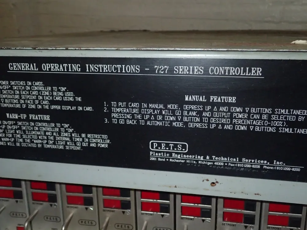 Plastic Engineering & Technical Service Mold Controller