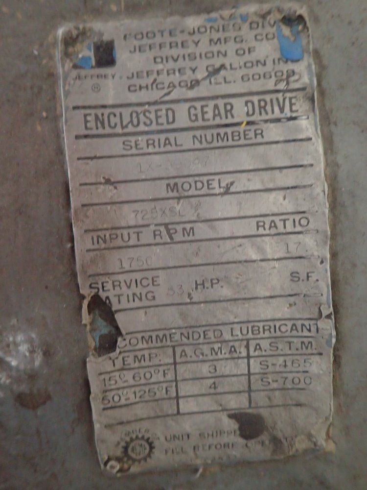 Jeffrey Manufacturing Gear Reducer