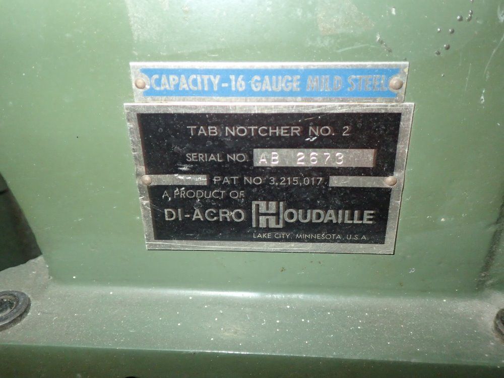 Di-acro-houdaille Metal Notcher