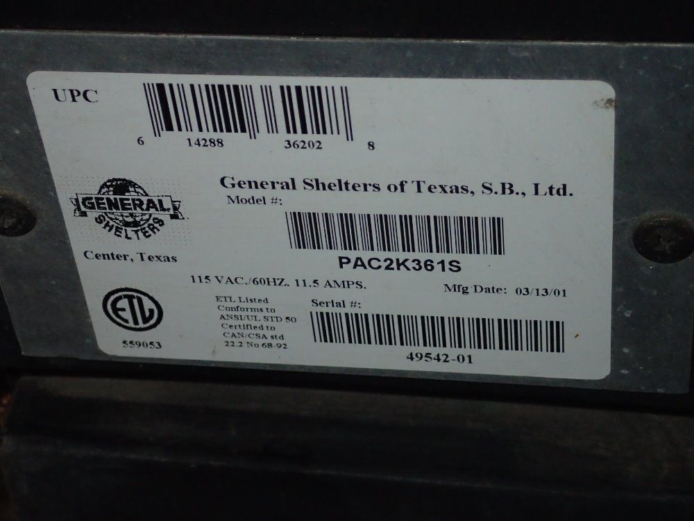 General Shelters Cooler