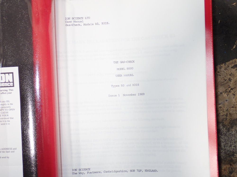Ion Science Gas Leak Detector