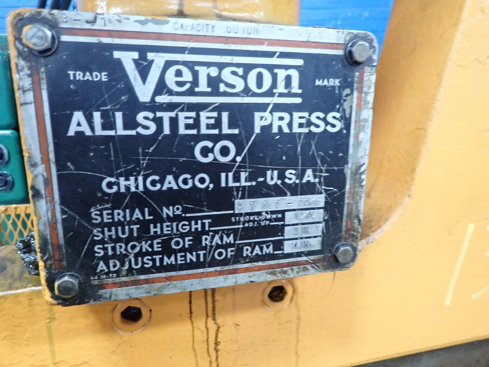 Verson/ All Steel Co Press Brake