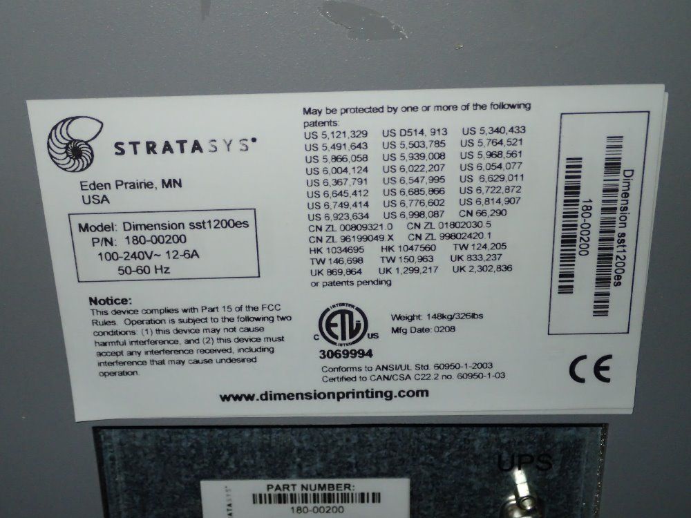 Stratasys Dinension 3d Printer