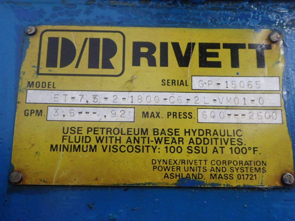 Dynex / Rivett Hydraulic Press