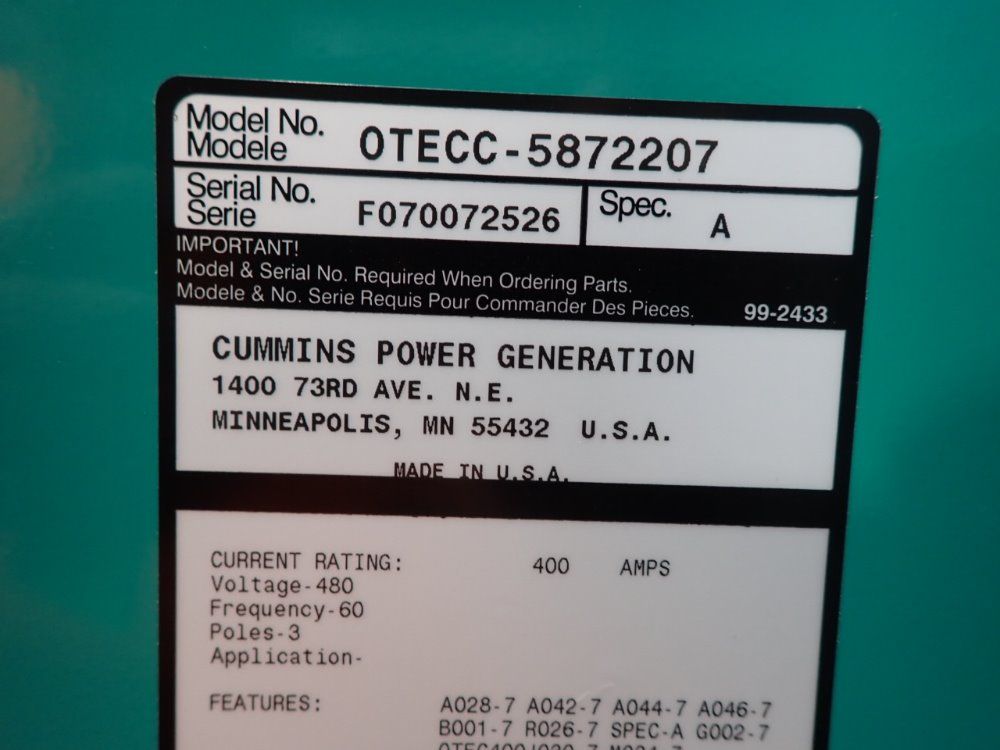 Detroit Diesel 280 Kw, 350 Kva 275gs Diesel Generator - 275gs