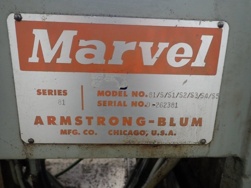 Marvel 18" X 21" 26 1/2" X 30" Table 81/s/s1/s2 Vertical Band Saw - 81/s/s1/s2