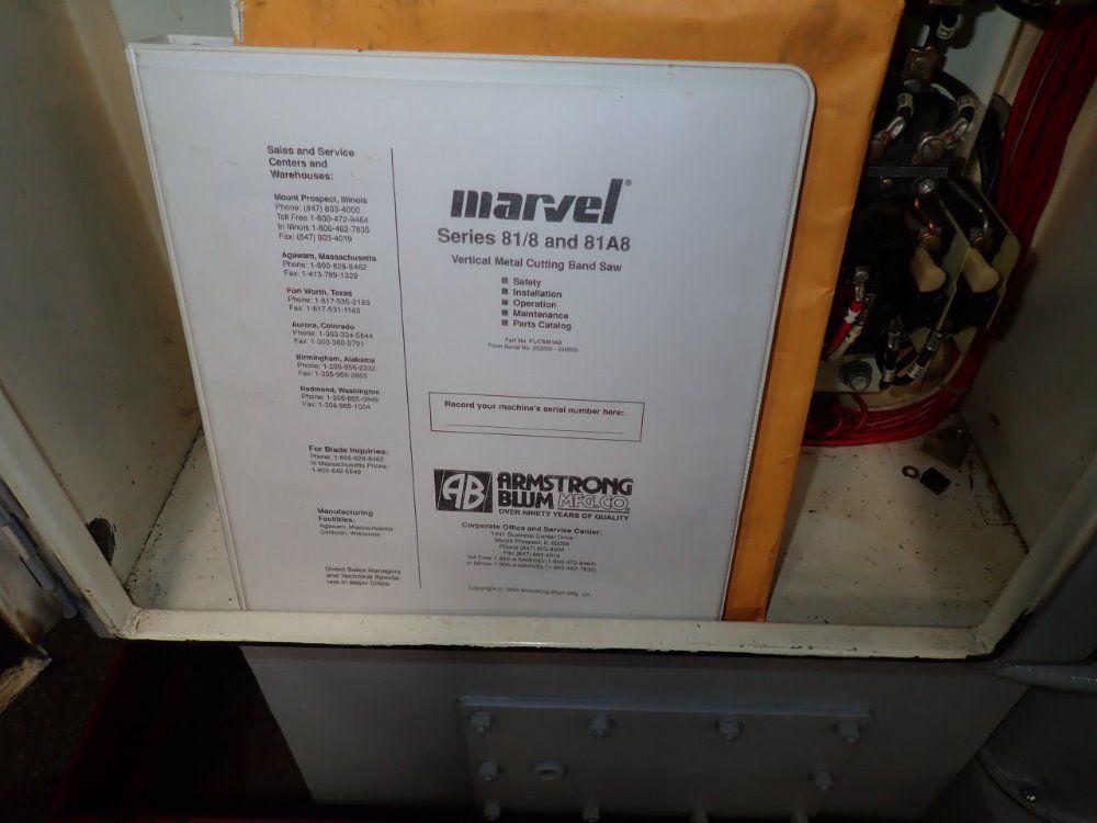Marvel 18" X 21" 26 1/2" X 30" Table 81/s/s1/s2 Vertical Band Saw - 81/s/s1/s2