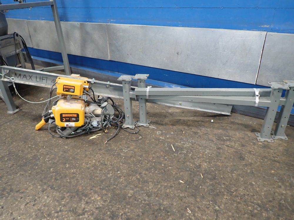 Schenck / Harrington Hoists S/s Feeder W/ Electric Chain Hoist - Modmc-iv-2a