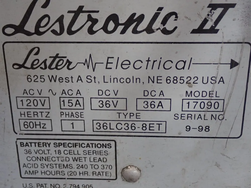 Lester Electronic Battery Charger
