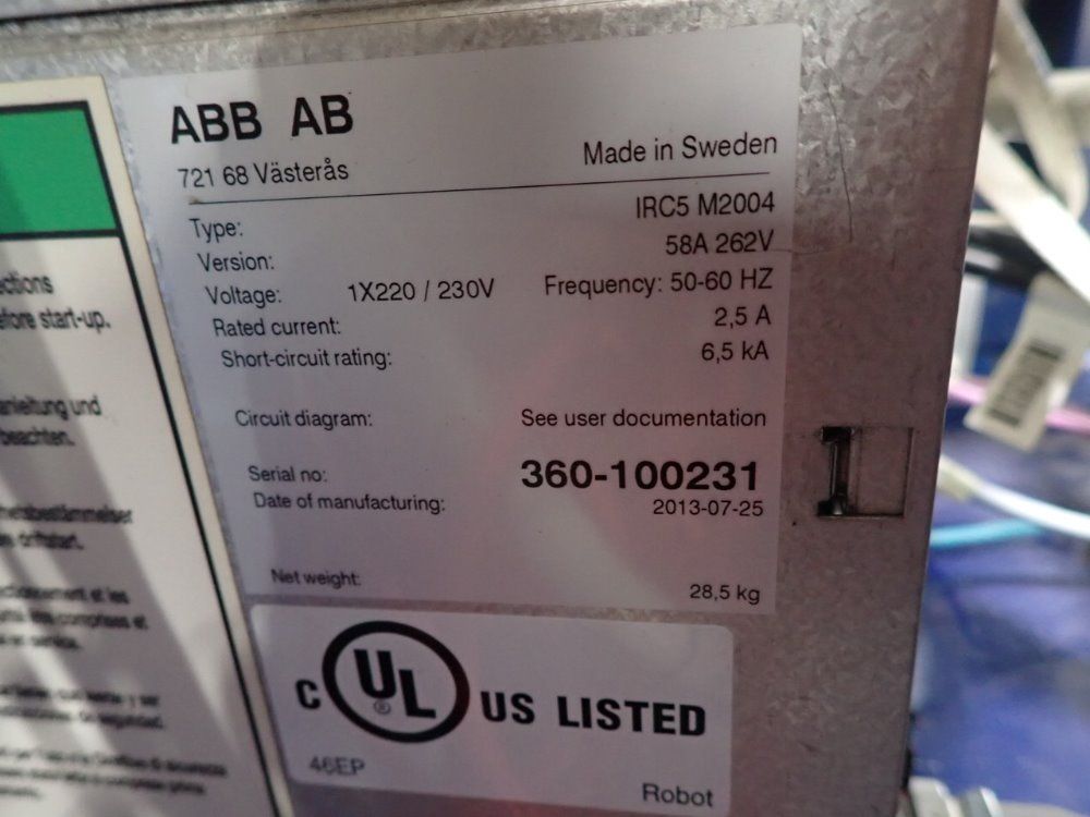 Abb 7 3/4" X 180" & 20" X 180" Conveyors Flexpicker/ircb360m2004 Pick And Place Robots - Flexpicker/ircb360m2004