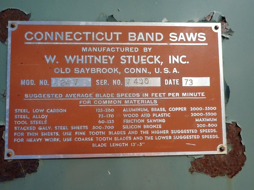 Connecticut Band Saws Vertical Band Saw
