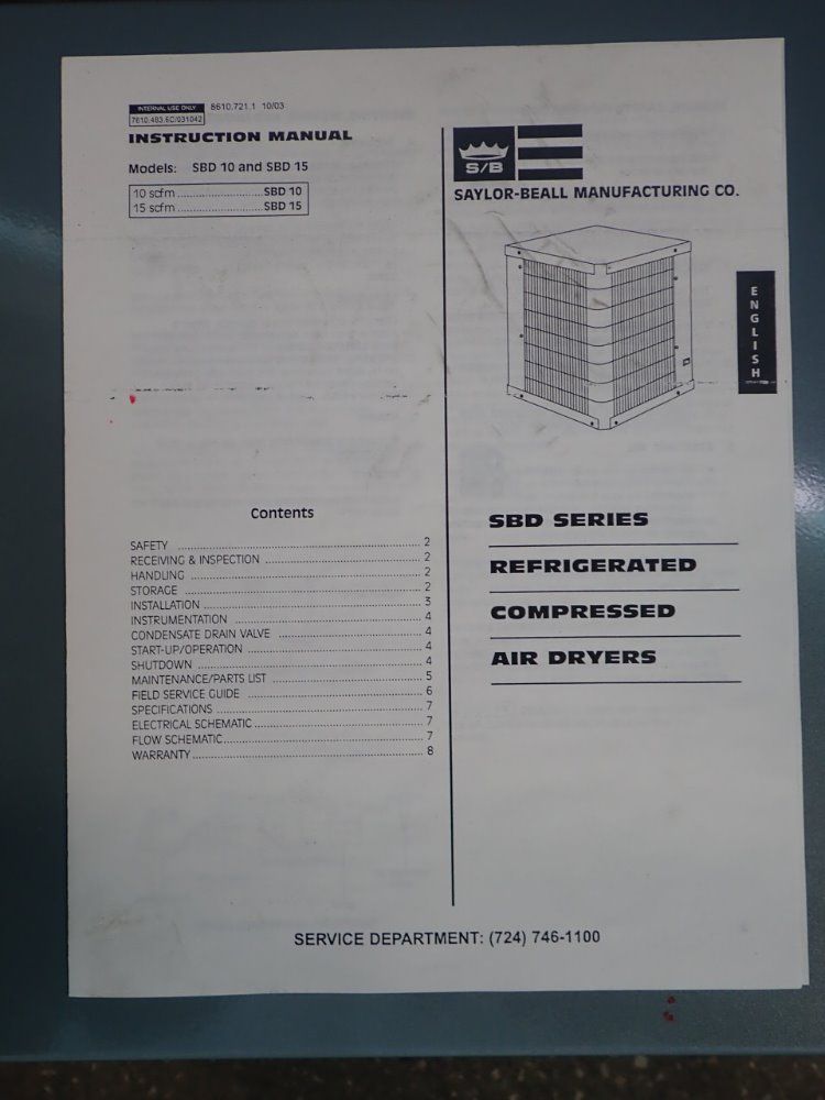 Saylor Beall Compressed Air Dryer