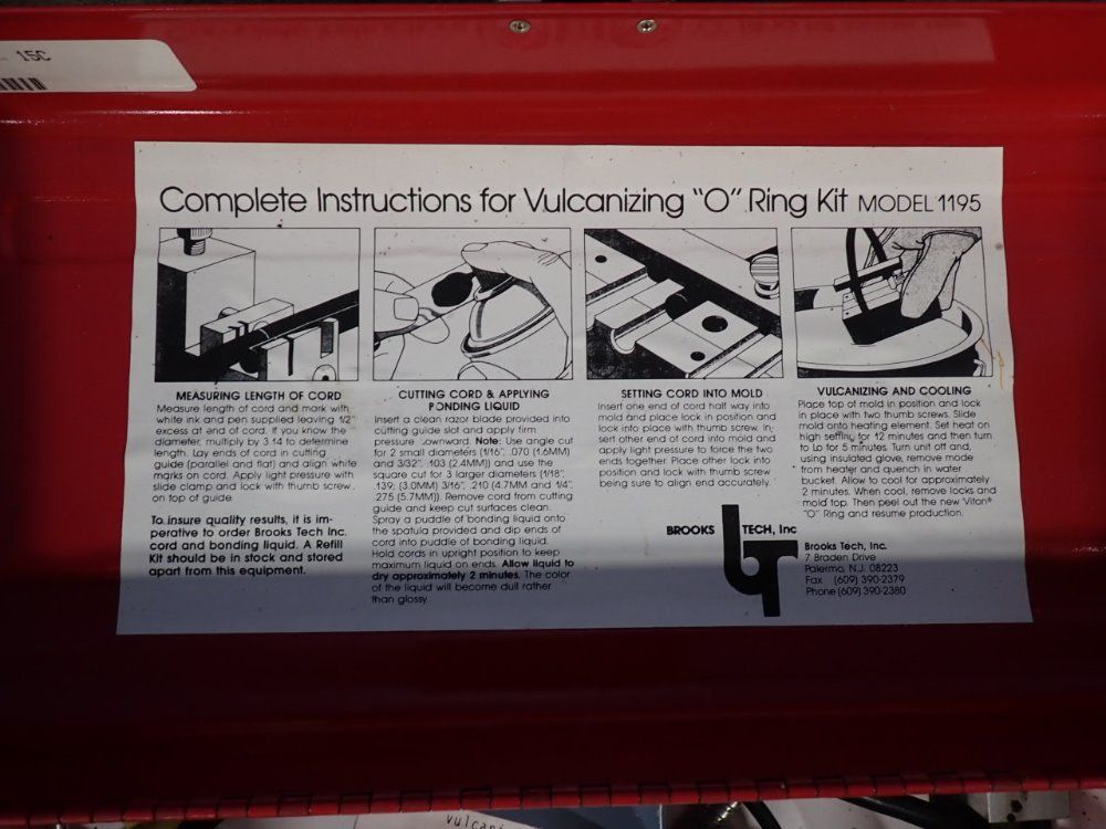 Brooks Tech Inc Oring Vulcanizing Kit