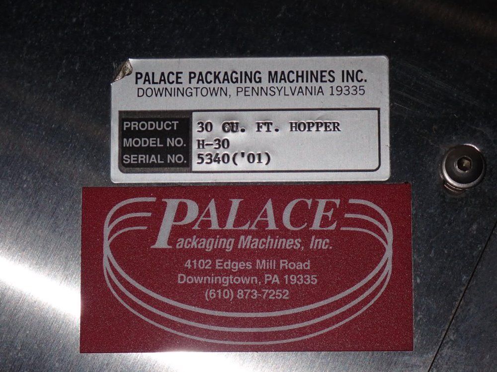 Palace 30 Cu Ft H-30 S/s Elevator Hopper - H-30