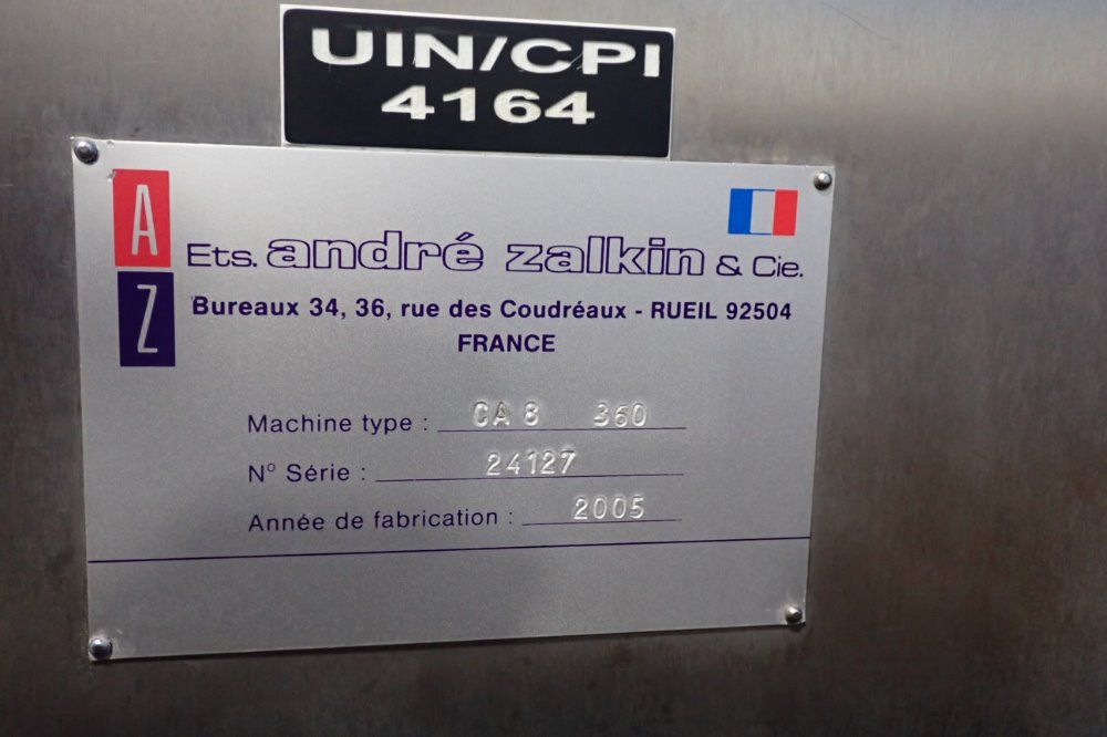 Fowler Zalkin Ca8 360 8 Head Rotary Capper Machine - Cas 360