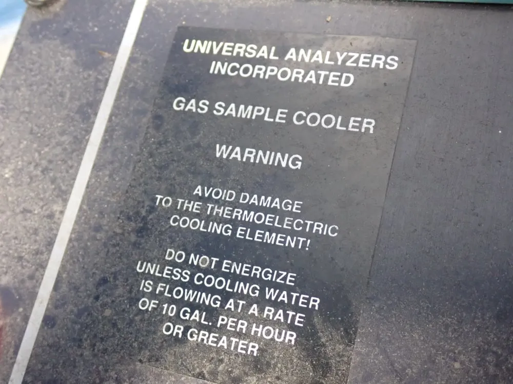Universal Analyzers Inc Gas Sample Cooler